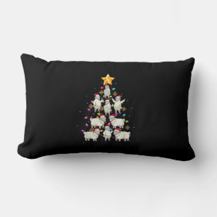 Coussin Rectangle Santa Sheep Christmas Tree Lights Funny Sheep Veni