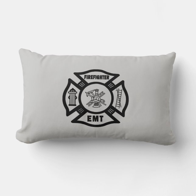 Coussin Rectangle Sapeur-pompier EMT (Recto)