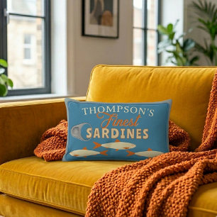 Coussin Rectangle Sardines Poisson en Conserve Personnalisé