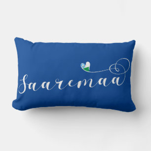 Coussin Rectangle Saremaa, Coeur Drapeau, Estonie