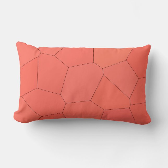 Coussin Rectangle Saumon stylé tendance (Recto)