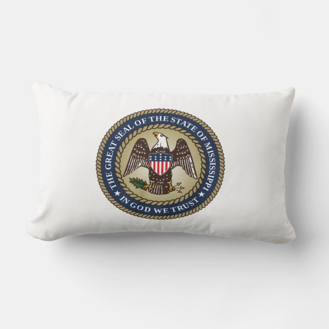 Coussin Rectangle Sceau du Mississippi (Recto)