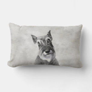 Coussin Rectangle Schnauzer (Giant) Peinture - Chien Art