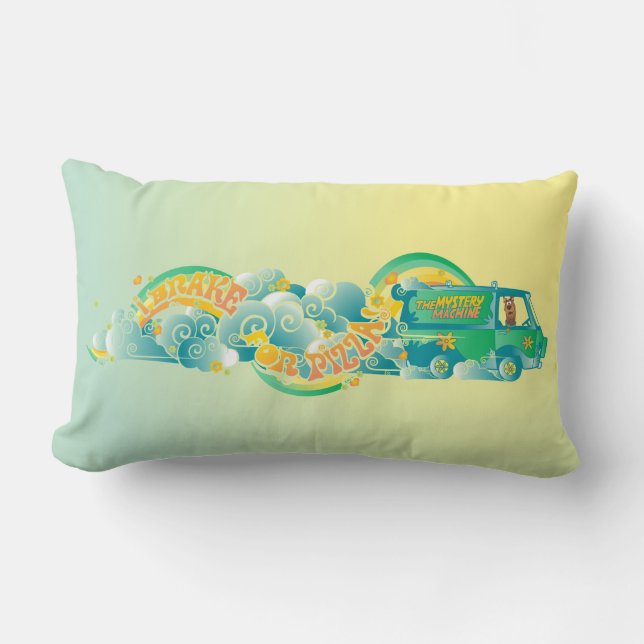 Coussin Rectangle Scooby-Doo | Mystery Machine "I Brake For Pizza" (Recto)