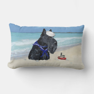 Coussin Rectangle Scottie à la Plage