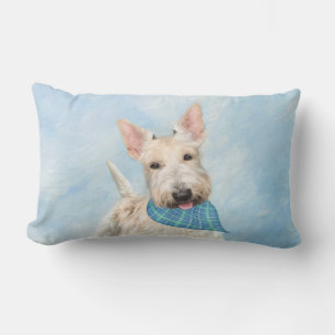 Coussin Rectangle Scottish Terrier Wheaten Dog Painting Art original