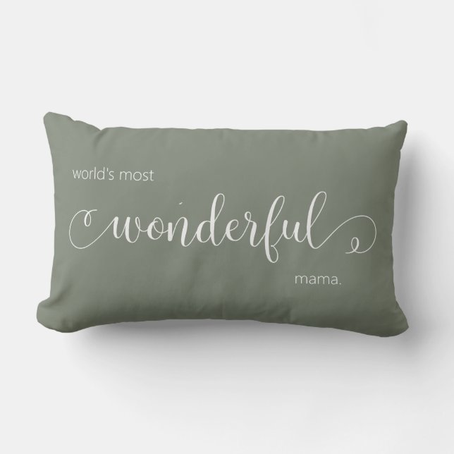 Coussin Rectangle Script moderne Merveilleuse maman (Recto)