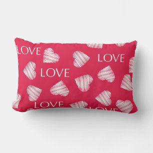 Coussin Rectangle Seamless LOVE Valentines Day rose