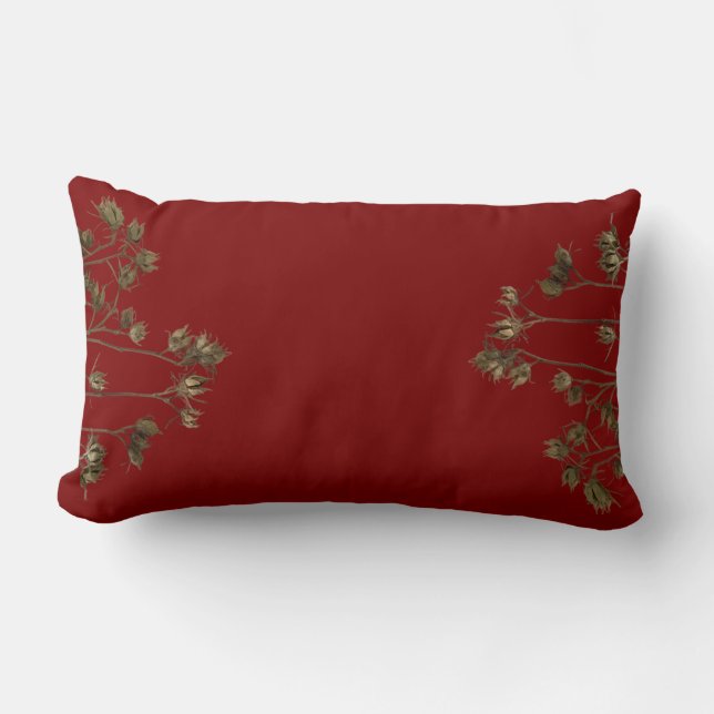 Coussin Rectangle Seed Pods on a Lumbar Pillow (Recto)