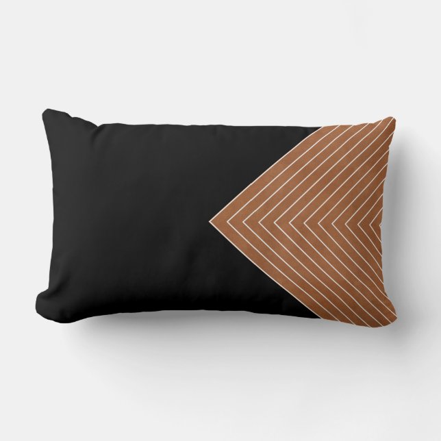 Coussin Rectangle Selle Tan noir Carrés blancs (Recto)