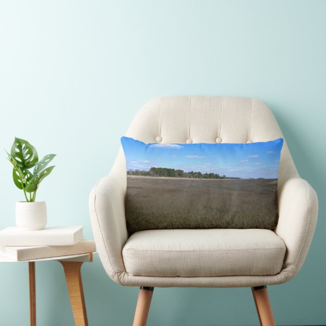 Coussin Rectangle Sentier de la réserve naturelle de l'île Burton (Chaise)