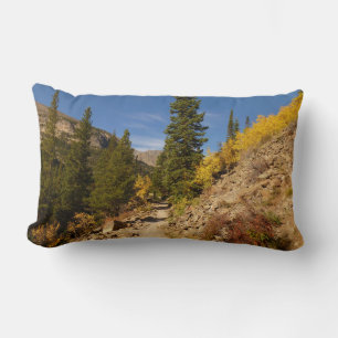 Coussin Rectangle Sentier du Loch dans les montagnes Rocheuses