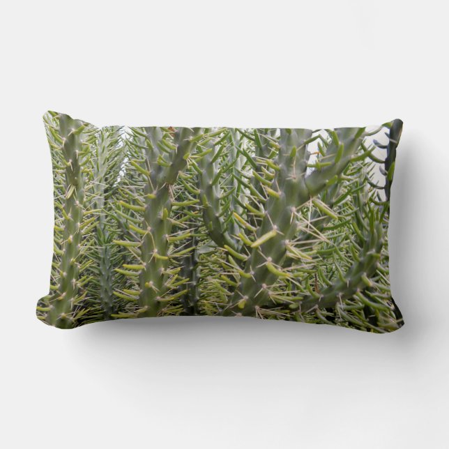 Coussin Rectangle "Sentinelles verdoyantes : la majesté de Cactus (Recto)