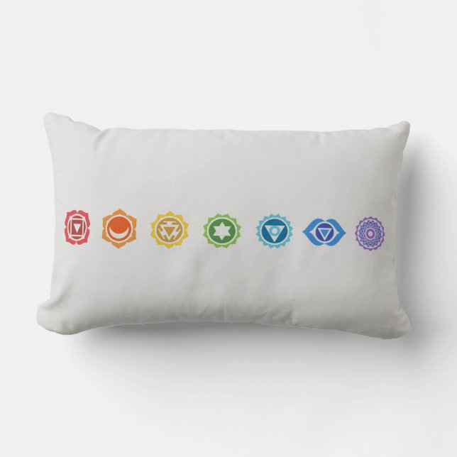 Coussin Rectangle Sept Chakras (Recto)