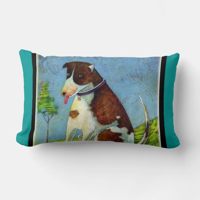Coussin Rectangle Ses carreaux d'une vie de chiens (Recto)