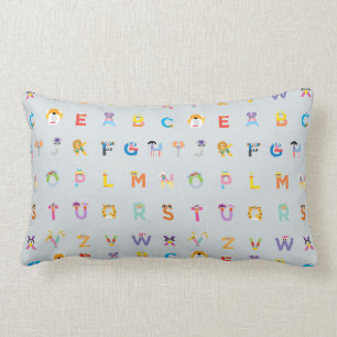 Coussin Rectangle Sesame Street Lettres de l'Alphabet