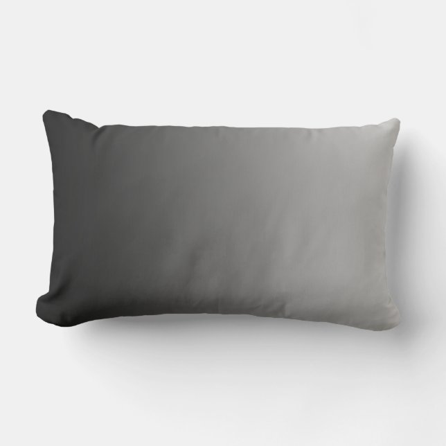 Coussin Rectangle SEULEMENT dégradés de COULEUR - gris noir + marron (Recto)