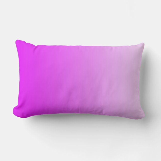 Coussin Rectangle SEULEMENT dégradés de COULEUR - rose néon (Recto)