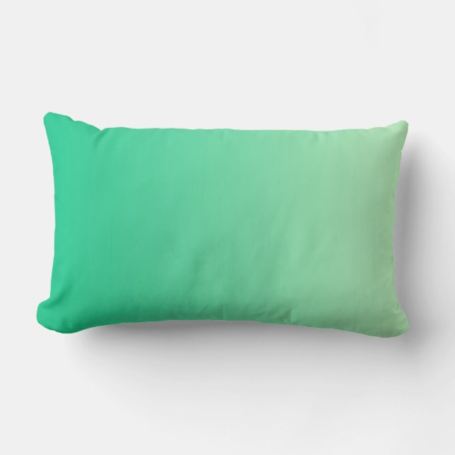 Coussin Rectangle SEULS gradients de COULEUR - vert océan (Recto)