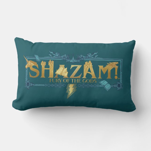 Coussin Rectangle SHAZAM ! Furie des dieux | Logo mythique (Recto)