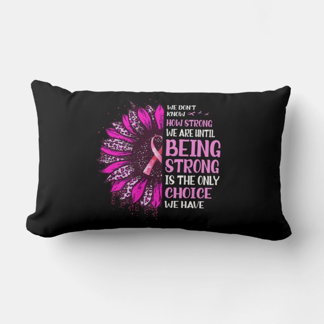 Coussin Rectangle Shing Strong Sunflower Rose Ribbon Breast Cancer A (Recto)