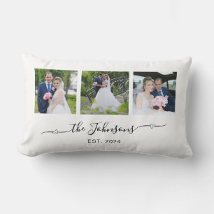 Coussin Rectangle Signature de trois Mariages de la photo Heart Swas