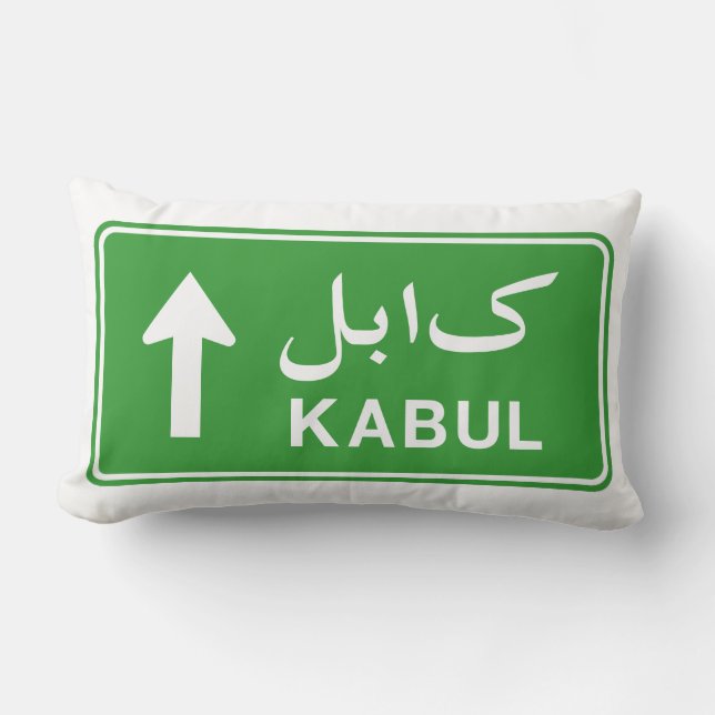 Coussin Rectangle SIGNE DE LA ROUTE DE Kaboul EN Afghanistan (Recto)
