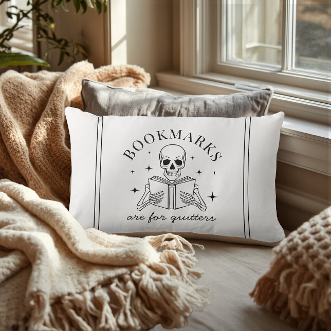 Coussin Rectangle Signets drôles pour les lâcheurs Bibliophile (Créateur téléchargé)