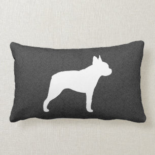 Coussin Rectangle Silhouette de Boston Terrier