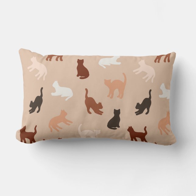 Coussin Rectangle Silhouette de chat (Recto)