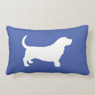 Coussin Rectangle Silhouette de chien de Basset Hound