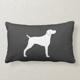 Coussin Rectangle Silhouette de chien de Weimaraner