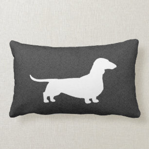 Coussin Rectangle Silhouette de teckel - chien aux cheveux courts de