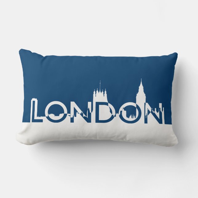 Coussin Rectangle Silhouette londonienne (Recto)
