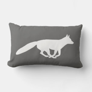 Coussin Rectangle Silhouette White Fox