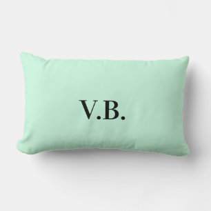 Coussin Rectangle Simple couleur unie ajouter nom texte monogramme