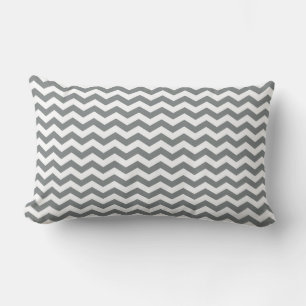 Coussin Rectangle simple élégant chevron noir et blanc