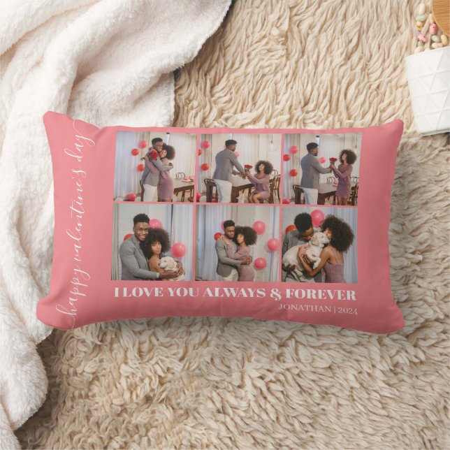 Coussin Rectangle Simple Elegant Love valentine's day couple photo (Couverture)