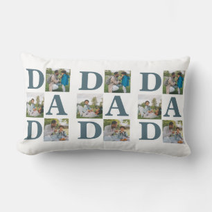 Coussin Rectangle Simple Fête des pères moderne papa 3 famille photo