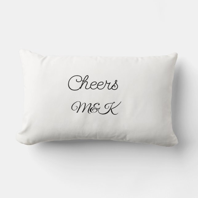 Coussin Rectangle Simple minimal ajouter nom acclamations couple nom (Recto)