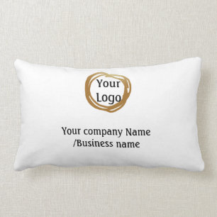 Coussin Rectangle simple minimum ajouter votre logo or site web soci