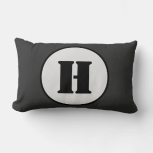COUSSIN RECTANGLE SIMPLE MODERNE MODERNE MONOGRAM ÉLÉGANT CHIC STYLE