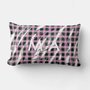 Coussin Rectangle Simple monogramme ajoutez votre lettre de nom homm