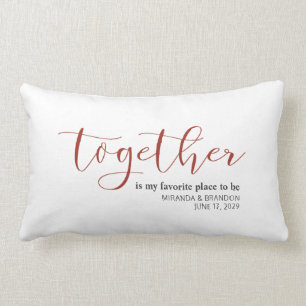 Coussin Rectangle Simple notre lieu préféré pour être Mariage Da