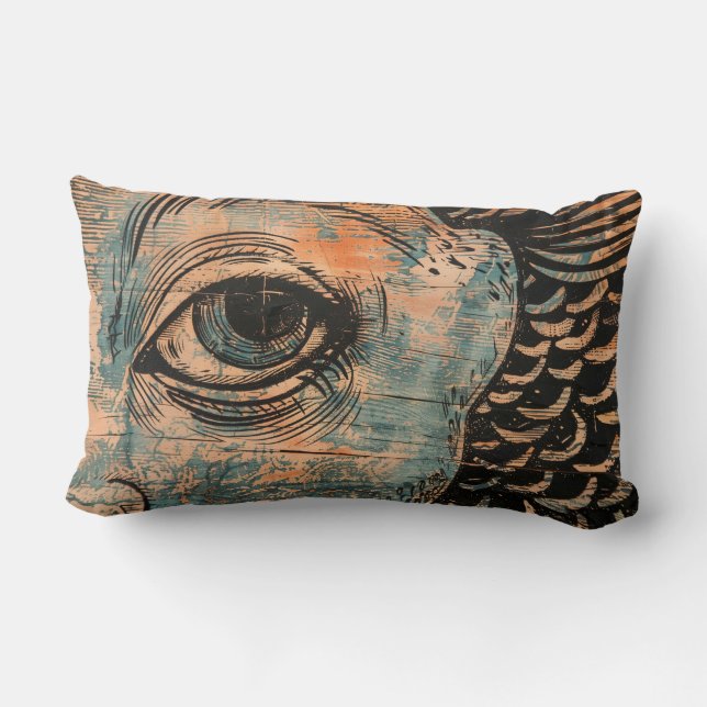 Coussin Rectangle Sirène Figurehead Coupe de bois Coupe d'oreiller I (Verso)