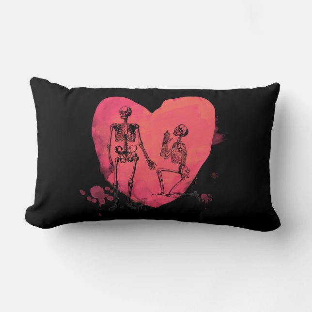 Coussin Rectangle Skeleton Love (Recto)