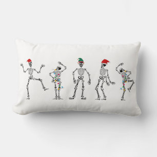 Coussin Rectangle Skeletons de Noël dansants