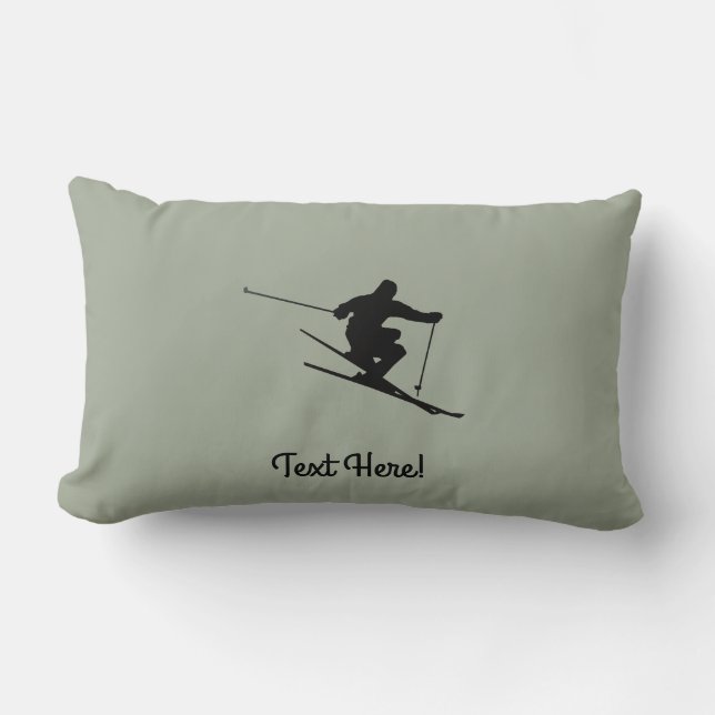 Coussin Rectangle Skier (Recto)
