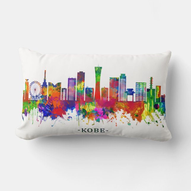 Coussin Rectangle Skyline du Japon (Recto)