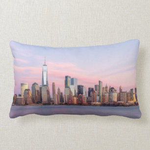 Coussin Rectangle Skyline du soir de New York
